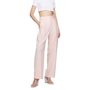 The Frankie Shop High Wasted Pink Pleated Trousers “Pink Tansy Fluid Trousers”